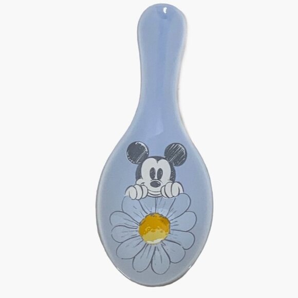 Disney Spoon Rest Mickey Mouse Ceramic Floral Kitchen Accessory Yellow Blue - Picture 14 of 14